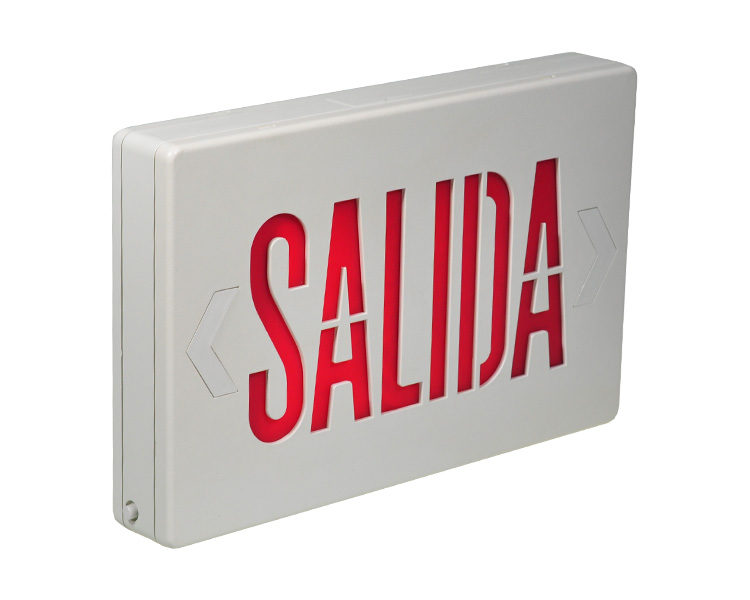 JEE2RWE-SA 6-palcový culus schválený Salida Exit Signs