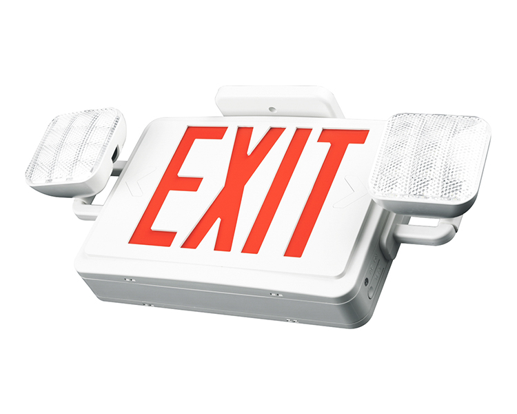 JLEC2RW-EXIT NEVYHĽADNÉ SVETLO COMBO s červenými písmenami